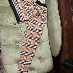 Burberry Beige and Black Checkered Garment